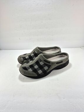 NWOT Martha Stewart x Easy Spirit Travelport Clog Plaid Gray 11 Ortho Comfort